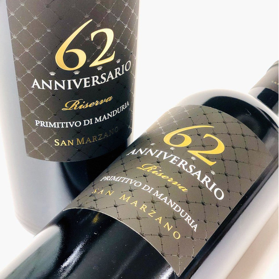 Cantina San Marzano 62 Anniversario Primitivo di Manduria 12 Bottle Case 75cl