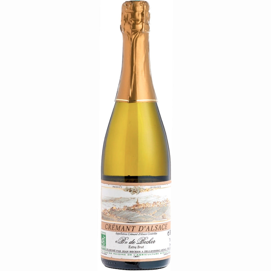 Cremant d’Alsace Extra Brut AB, Jean Becker *Organic, Alsace 6 Bottle Case 75cl.