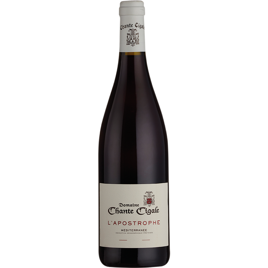 Domaine Chante Cigale L’Apostrophe Rouge, Pays de Méditerranée 6 Bottle Case 75cl