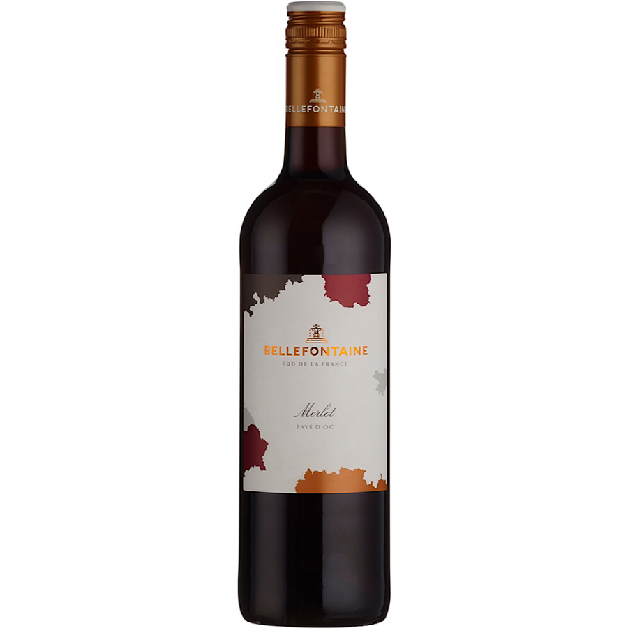 Bellefontaine Merlot, Pays d’Oc 6 Bottle Case 75cl