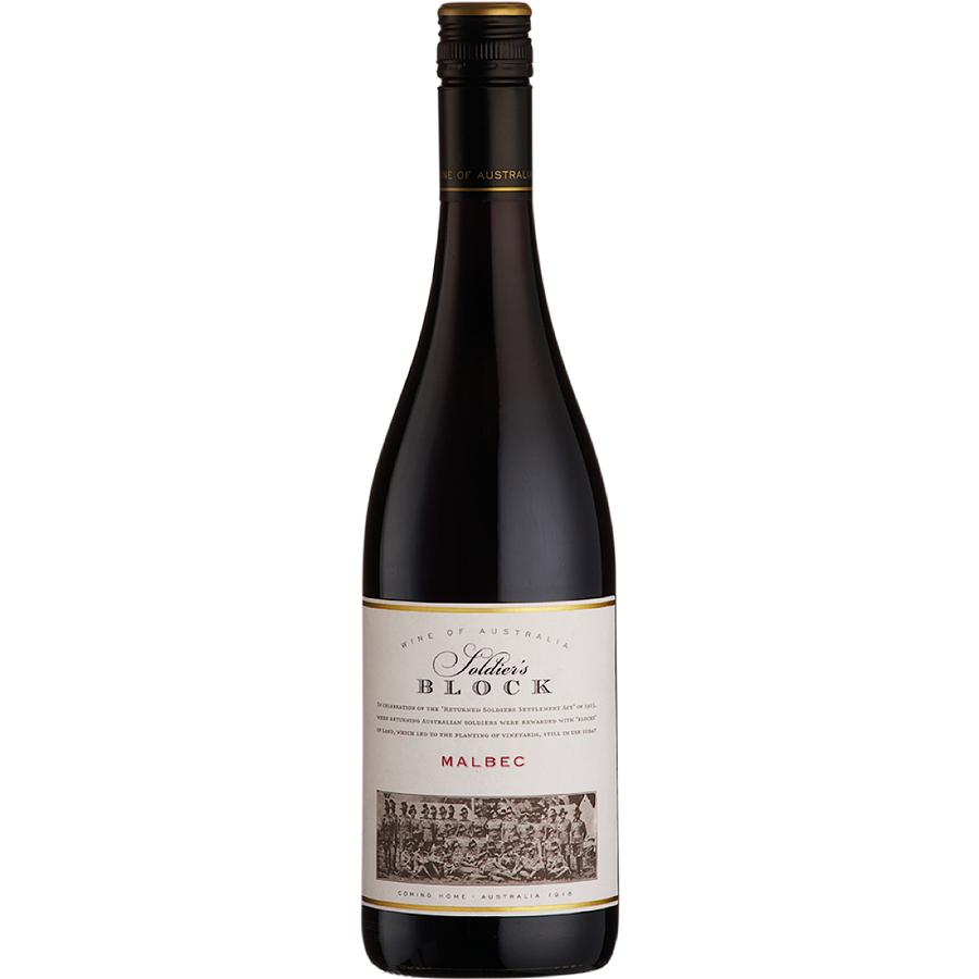 Soldier’s Block Malbec, Victoria 6 Bottle Case 75cl